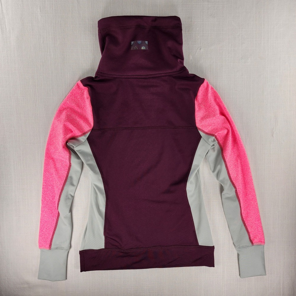 PINK Victoria's Secret Pullover Womens XS Burgundy Pink Colorblock Polyester - Picture 5 of 11